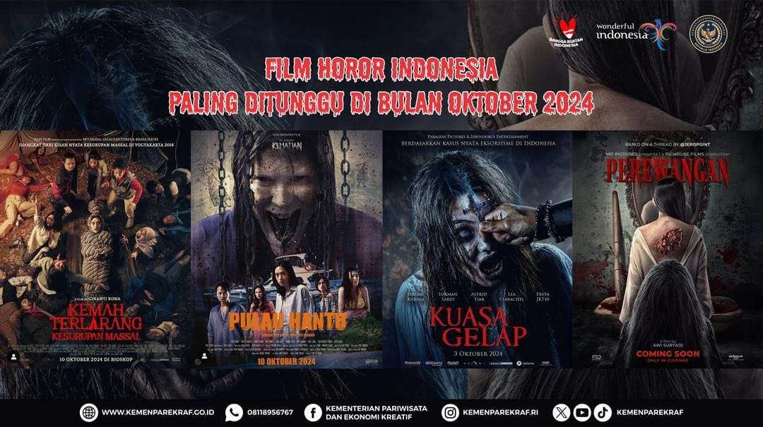 Film horor Indonesia masih 'gentayangan' di Oktober ini. (Foto: Kemenparekraft)