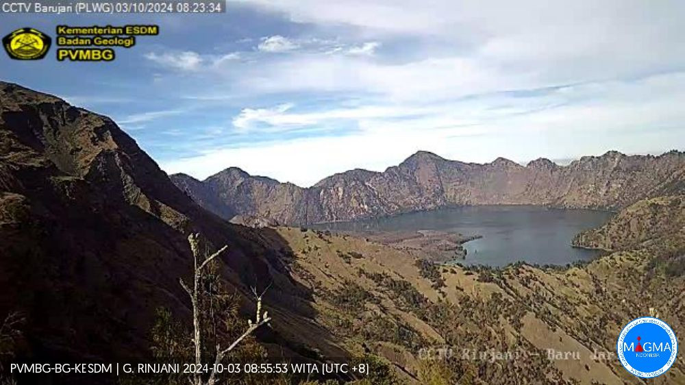 Segara Anak di Gunung Rinjani, di Pulau Lombok, Provinsi Nusa Tenggara Barat (NTB. (Foto: dok. magma.esdm)