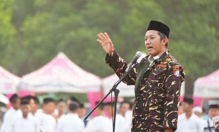 Ketua Umum Gerakan Pemuda (GP) Ansor Addin Jauharudin atau yang akrab disapa Gus Addin menyatakan GP Ansor siap menjadi anggota komponen cadangan (Komcad) TNI. (Foto: PP Ansor)