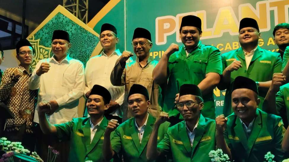 Pengurus Pimpinan Anak Cabang Gerakan Pemuda Ansor (PAC GP Ansor) Kecamatan Kota Kediri periode 2024-2027 dilantik. (Foto: Fendi Lesmana/Ngopibareng.id)