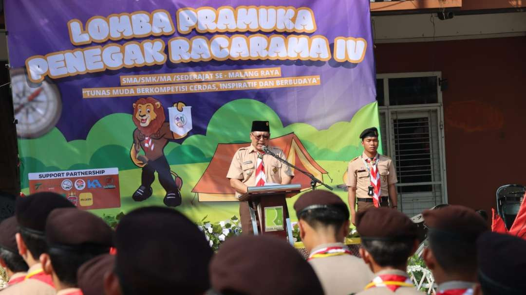 Plt Bupati Malang buka Lomba Pramuka Penggerak Racarama IV. (Foto: Humas Pemkab Malang)