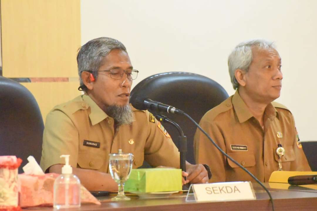 Sekretaris Daerah Provinsi Jawa Tengah, Sumarno saat membuka rapat koordinasi Mudik dan Balik Rantau Gratis Jateng 2025 di Gedung C Setda Jateng, Senin, 7 Oktober 2024. (Foto: Dok Prov Jateng)