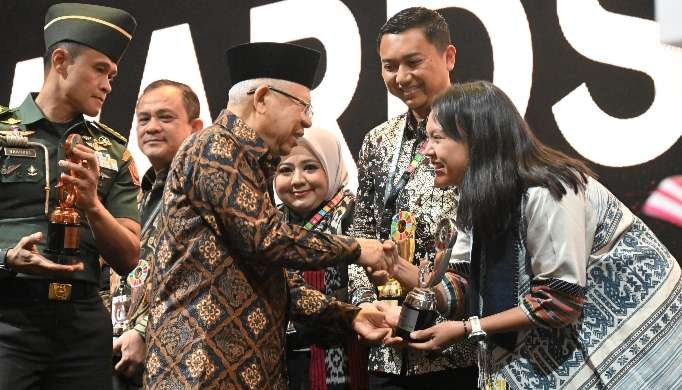 Wapres saat membuka Konferensi Tahunan SDGs ke-7 atau SDGs Annual Conference/SAC ke-7 di Hotel Fairmont Jakarta, Senin, 7 Oktober 2024. (Foto: Setwapres)