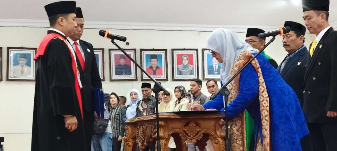 Pimpinan DPRD Kota Kediri dilantik, segera agendakan rapat pembahasan tata tertib atau tatib. (Foto: Fendi Lesmana/Ngopibareng.id)