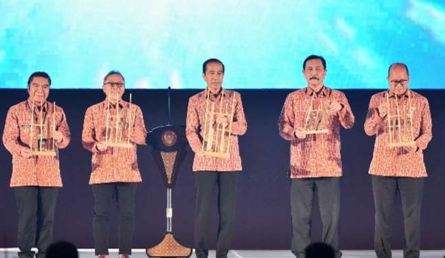 Pameran dagang tahunan Trade Expo Indonesia (TEI) resmi dibuka Presiden Jokowi di Indonesia Convention Exhibition (ICE) - BSD City, Tangerang Selatan, Banten. ( Foto: Setpres)