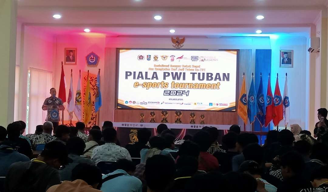 Pembukaan Tournament E-Sport Piala PWI Kabupaten Tuban 2024 (Khoirul Huda/Ngopibareng.id)