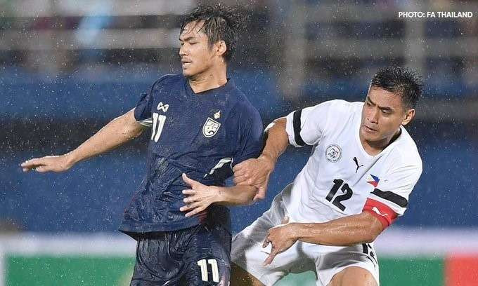 Perebutan final Piala Raja Thailand 2024 (Kings Cup) antara Timnas Thailand melawan Philipina, berakhir dengan kemenangan tuan rumah dengan skor 3-1.  (Foto: Instagram/@changsuek)