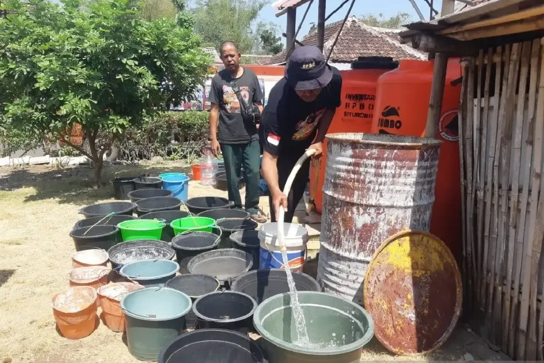 BPBD Kabupaten Situbondo mencatat wilayah terdampak kekeringan dan kekurangan air bersih bertambah dari enam kecamatan menjadi delapan kecamatan. (Foto: BPBD Situbondo)