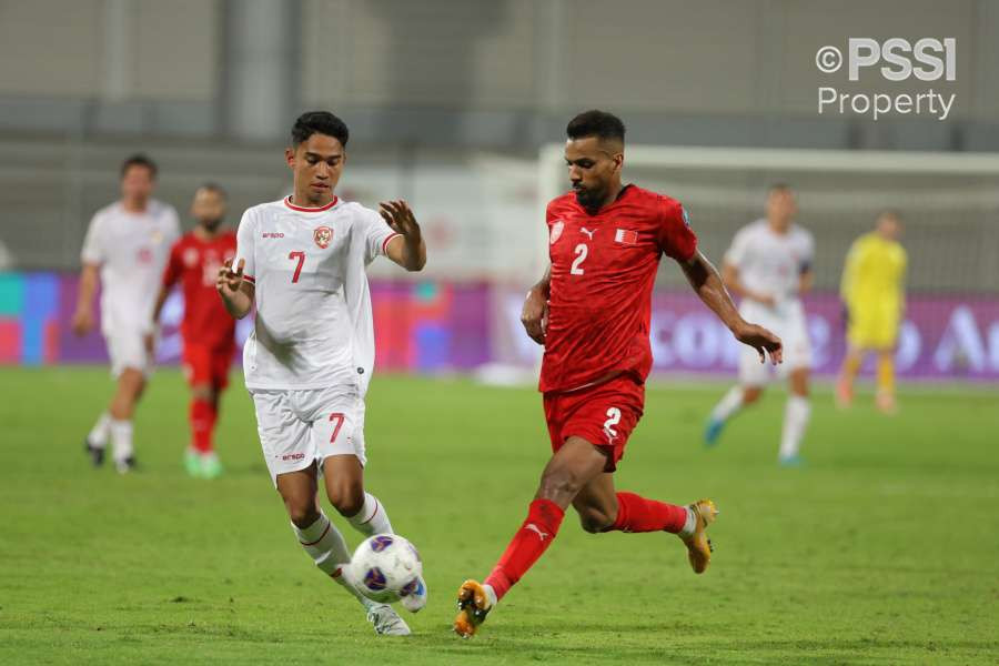 Pertandingan antara Bahrain vs Indonesia di Stadion Nasional Bahrain, Riffa pada Kamis 10 Oktober 2024.(Foto: pssi)