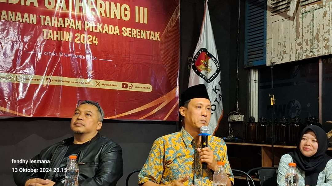 Media Gathering III, KPU Kota  Kediri Ajak Pekerja Media Diskusi Dan Sosialisasikan Tahapan Pilkada 2024 (Foto: Fendi Lesmana/Ngopibareng.id)