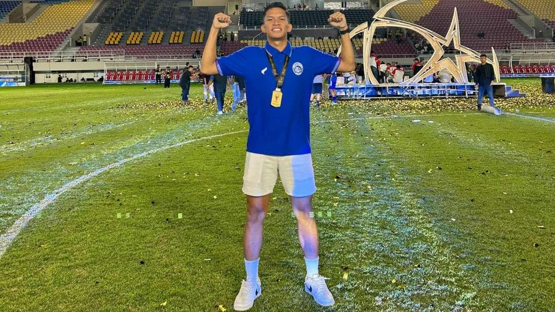 Daffa Fahish saat Arema FC juara Piala Presiden 2024 (Foto: Daffa/Arema FC)