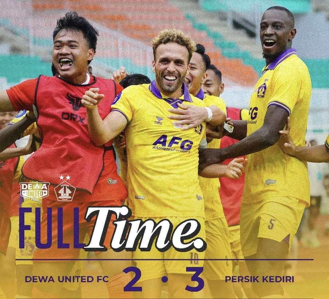 Persik Kediri kalahkan tim tuan rumah Dewa United 2-3 di Stadion Pakansari Kabupaten Bogor dalam lanjutan Liga 1 2024/2025 (Foto: dok. Persik Official /istimewa)