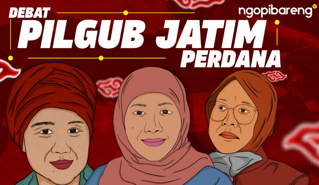 Debat perdana Pilgub Jatim digelar pada Jumat 18 Oktober 2024. Terdapat tujuh panelis yang berlatar akademisi dari sejumlah universitas di Jawa Timur. (Ilustrasi: Ngopibareng.id)