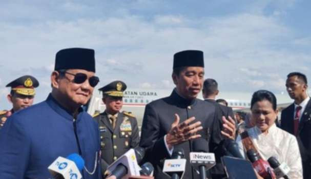 Presiden Prabowo Suboanto bersama Jokowi di Bandara Halim Perdana Kusuma jelang pulang kampung (Foto: istimewa)