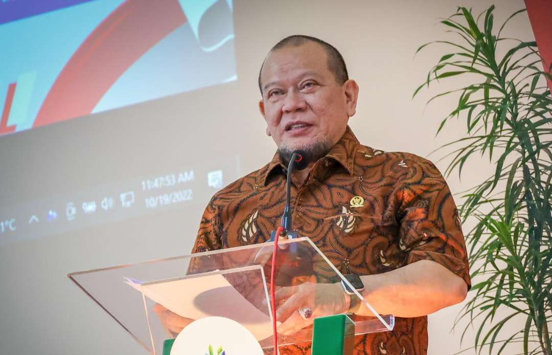 Ketua DPD RI ke-5 AA LaNyalla Mahmud Mattalitti beri apresiasi yang tinggi terhadap materi pidato awal masa jabatan Presiden Prabowo Subianto. (Foto: Biro Media LaNyalla)