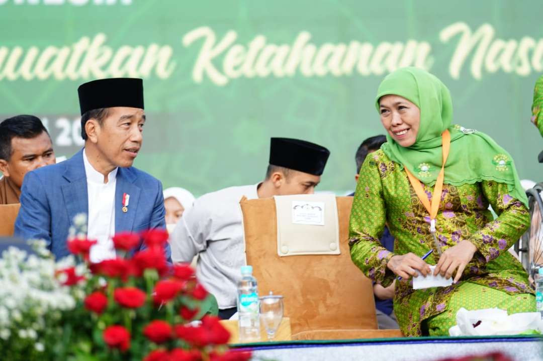 Ucapan terima kasih Khofifah atas kinerja Presiden ke-7 Jokowi selama 10 tahun ini. (Foto: Istimewa)