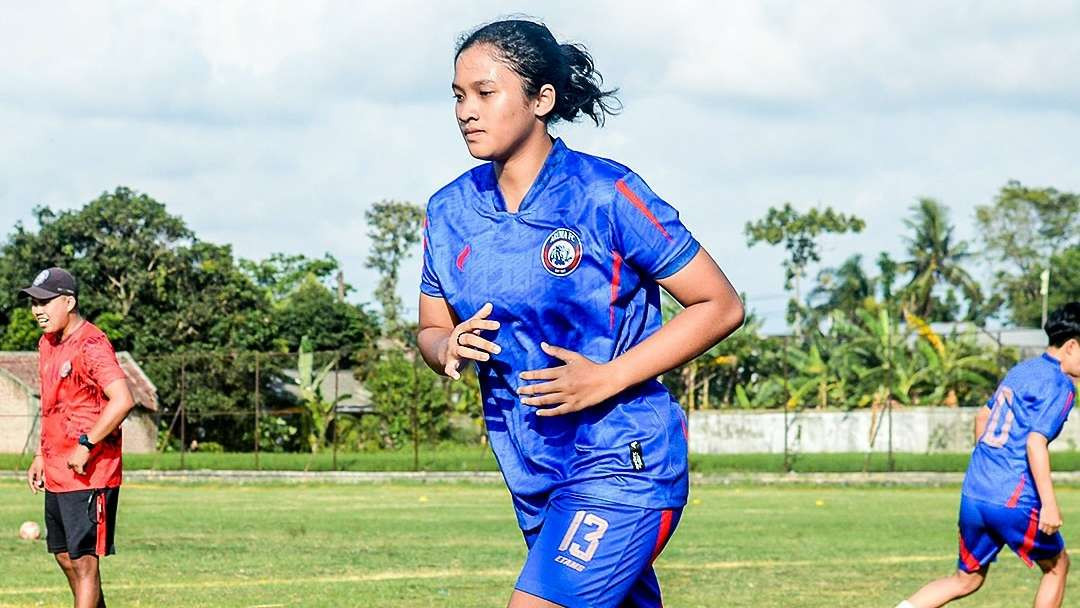 Chelsea Setya, pemain junior langganan ikut tim senior Arema FC Women. (Foto: Arema FC Women)