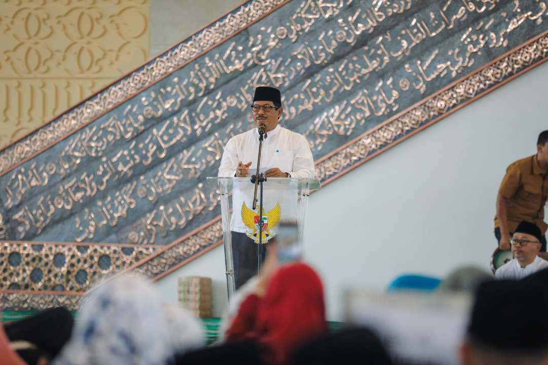 Pj Gubernur Jawa Tengah, Nana Sudjana meresmikan pemanfaatan Masjid Agung Jawa Tengah (MAJT) An Nuur Kabupaten Magelang, Sabtu, 26 Oktober 2024. (Foto: Istimewa)