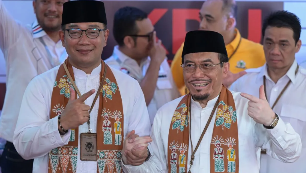 Pasangan Calon Gubernur dan Calon Wakil Gubernur DKI Jakarta, Ridwan Kamil dan Suswono. (Foto: ANt)