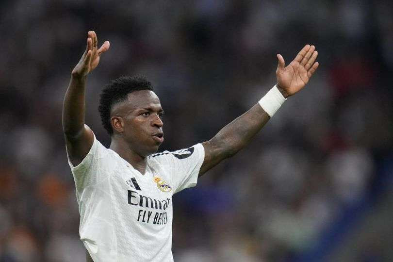 Vinicius Jr dipastikan tidak akan menghadiri acara penganugerahan Ballon d'Or 2024 setelah dia dikabarkan tidak akan memenangkan penghargaan tersebut. (Foto: Twitter X @realmadridfc)