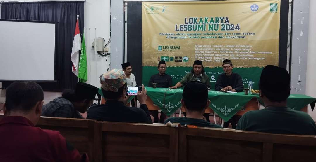 Lokakarya Lesbumi NU 2024 di pondok pesantren Al-Ikhlas Gresik. (Foto: Istimewa)