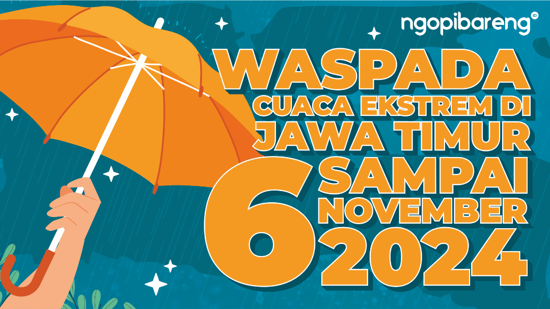 BMKG ingatkan warga cuaca ekstrem di Jawa Timur, mulai 31 Oktober sampai 6 November 2024. (Ilustrasi: Chandra Tri Antomo/Ngopibareng.id)