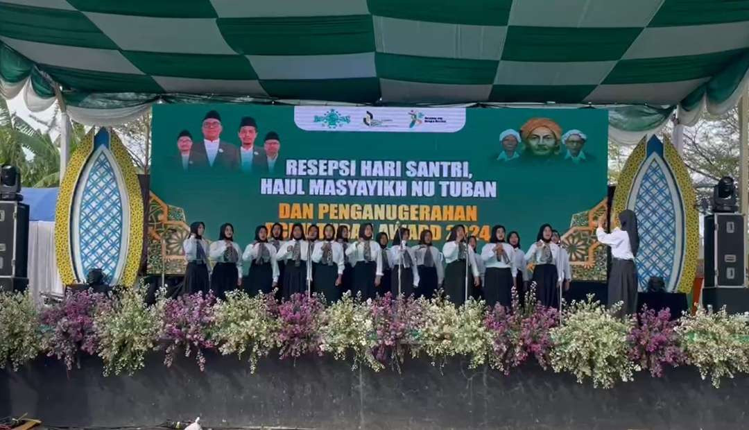 Resepsi Puncak Hari Santri Nasional Kabupaten Tuban yang diselenggarakan oleh PCNU Tuban. (Foto: Istimewa)