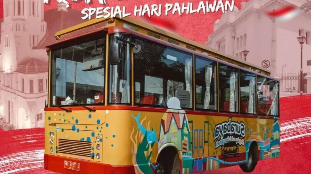 SSCT bus menyediakan rute baru dalam rangka memperingati Hari Pahlawan. (Foto: Instagram @lovesuroboyo)