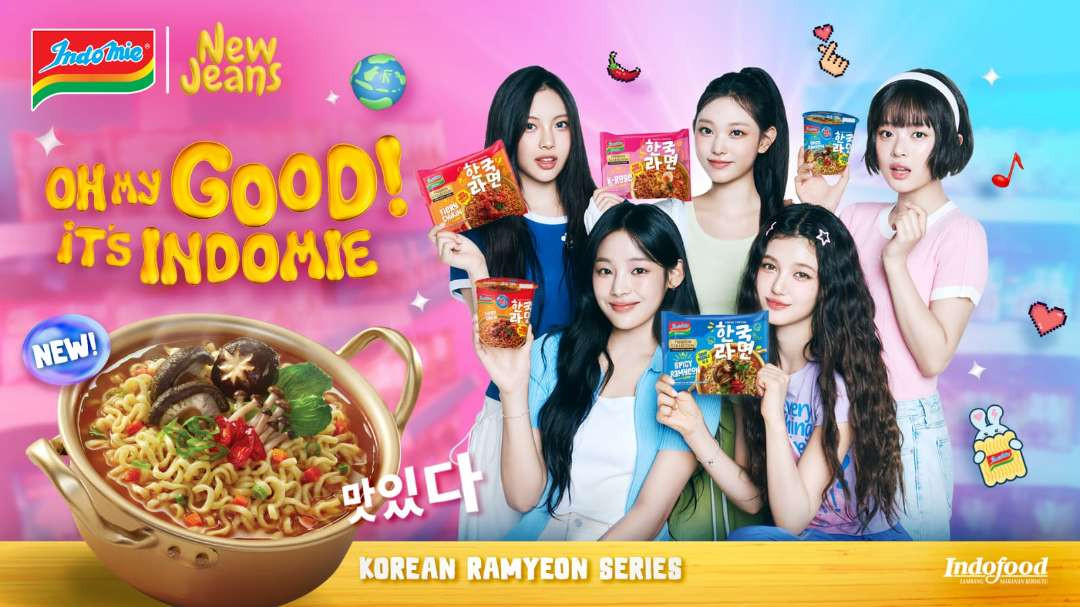 NewJeans brand ambassador produk baru Indomie Korean Ramyoen Series. (Foto: Istimewa)