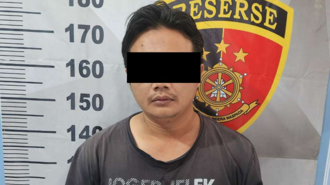 Tersangka HM yang dibekuk Polsek Wonosari. (Foto: Humas Polres Malang)