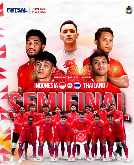 Pemain Timnas Futsal Indonesia yang akan menghadapi Thailand pada laga semifinal Jumat 8 November 2024. (Foto: Instagram timnas futsal)