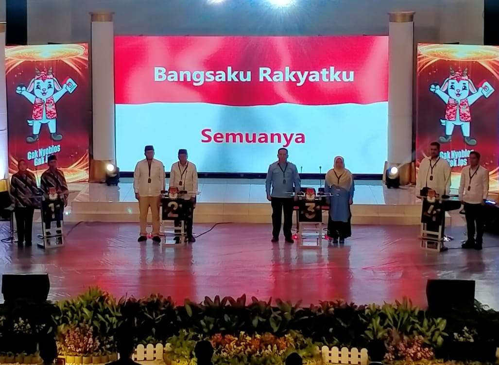 Suasana Debat Publik Cawali-Cawawali Probolinggo. (Foto: Ikhsan Mahmudi/Ngopibareng.id)