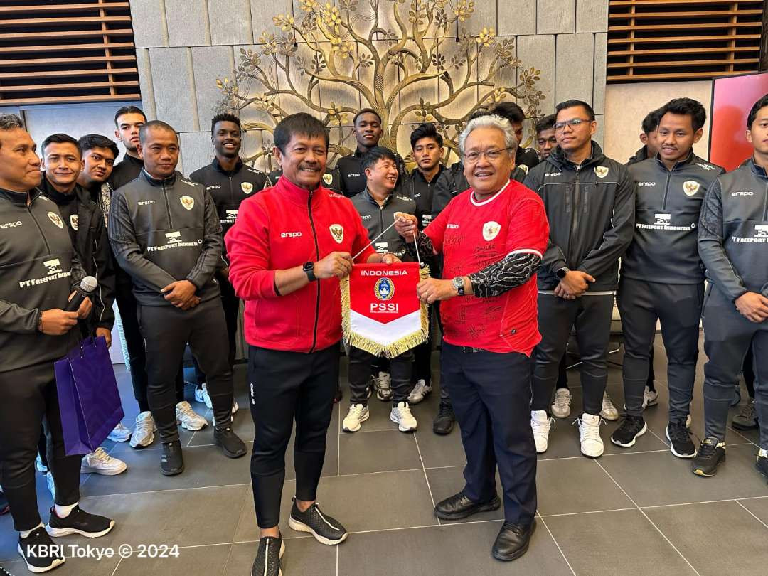 Kedutaan Besar Republik Indonesia (KBRI) Tokyo menyelenggarakan acara Temu Sapa WNI dengan Tim Nasional (Timnas) Indonesia U20 di KBRI Tokyo. (Foto: Dok KBRI Tokyo)