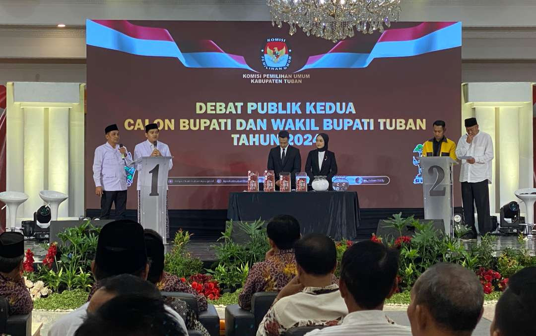 Debat kedua Calon Bupati dan Calon Wakil Bupati Tuban pada Pilkada serentak 2024 (Foto: dok. Istimewa)