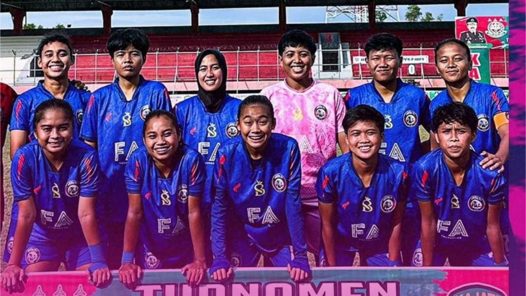 Skuad Arema FC Women kalahkan Putri PJ Jakarta. (Foto: Arema FC Women)