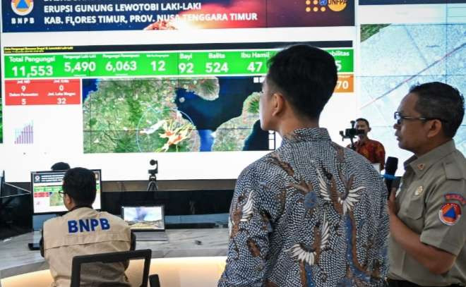 Pastikan Pemerintah Hadir, Wapres Gibran Rakabuming Raka Pimpin Rapat Penanganan Erupsi Gunung Lewotobi NTT (Foto: Setpres)