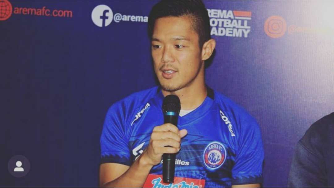 Takafumi Akahoshi saat berseragam Arema FC di Liga 1 2019 lalu. (Foto: Takafumi Akahoshi)