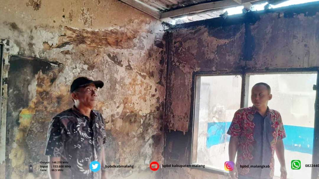 Bantuan BPBD Kabupaten Malang kepada Ngadiono (Foto: BPBD Kabupaten Malang)