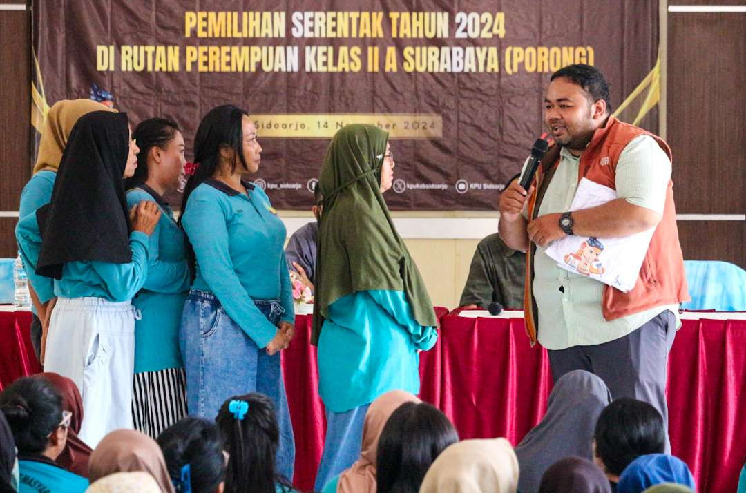 Sosialisasi Pilkada di rutan perempuan oleh KPU Sidoarjo (Foto: Aini/Ngopibareng.id)