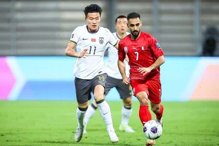 Bahrain harus menelan kekalahan secara dramatis saat bertemu China pada matchday kelima Grup C Putaran Ketiga Kualifikasi Piala Dunia 2026 Zona Asia. (Foto: AFC)