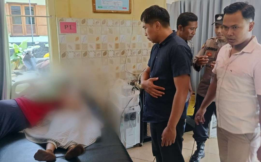 Korban saat berada di klinik beberapa saat setelah ditemukan (Foto: istimewa)