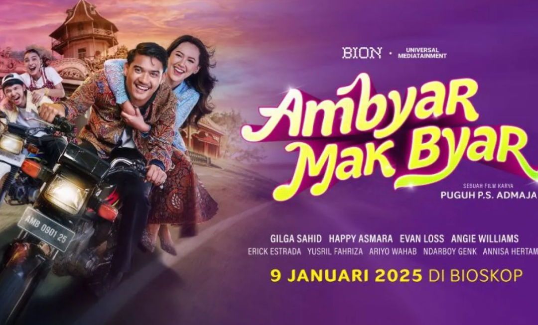 Rumah produksi Bion Studios bersama Universal Mediatainment merilis teaser poster untuk film drama romantis terbaru mereka, Ambyar Mak Byar. (Foto: Ant)