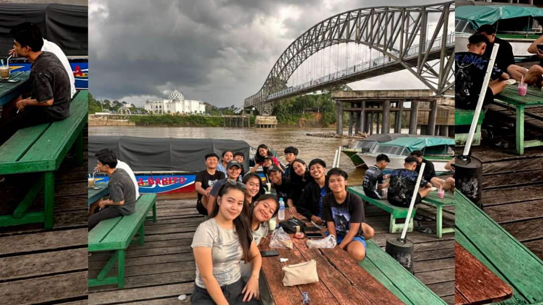 Suasana quality time Skuad Ongis Sinam di tepian Sungai Barito (Foto: Nanang Habibi)