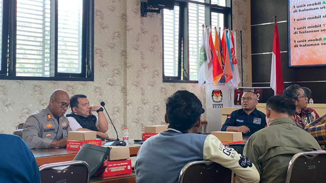 Rakor debat publik pamungkas Pilbup Malang 2024 (Foto: Bawaslu Kabupaten Malang)