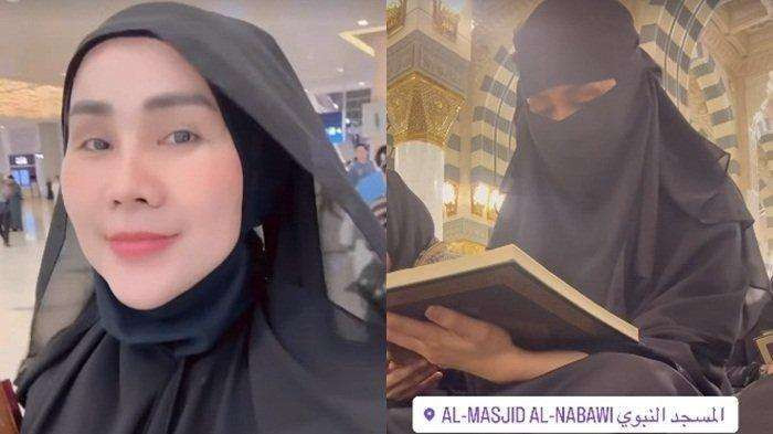 Penampilan syar'i transpuan Isa Zega saat umrah, April 2024, menjadi sorotan kembali setelah berseteru dengan artis sensasional Nikita Mirzani. (Foto: Instagram)