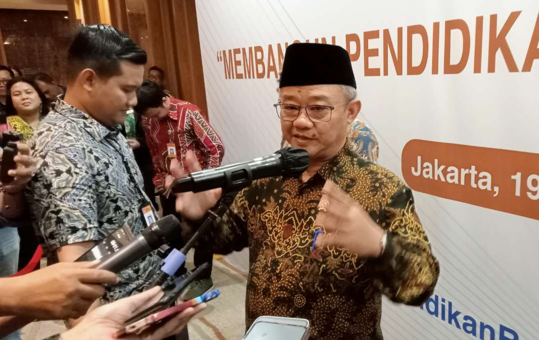 Menteri Dikdasmen Abdul Mu'ti netralitas lembaga pendidikan harus dijaga oleh semua pihak. (Foto: Asmanu Sudarso/Ngopibareng.id)