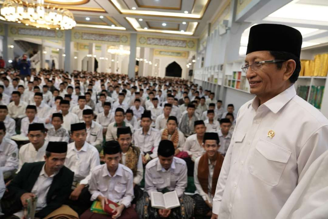 Menteri Agama RI mengunjungi Yayasan Pondok Pesantren Salafi Terpadu Darussyifa Al-Fithroh (Yaspida), Sukabumi, Jabar. (Foto: Kemenag)