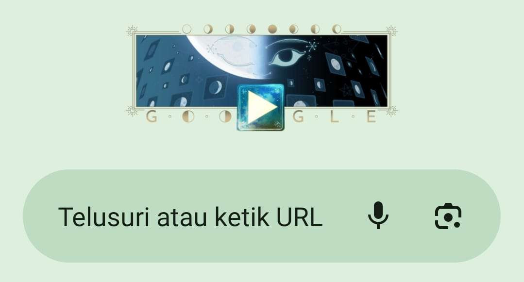 Google Doodle kembali menampilkan permainan bulan. (Foto: Tangkapan layar)