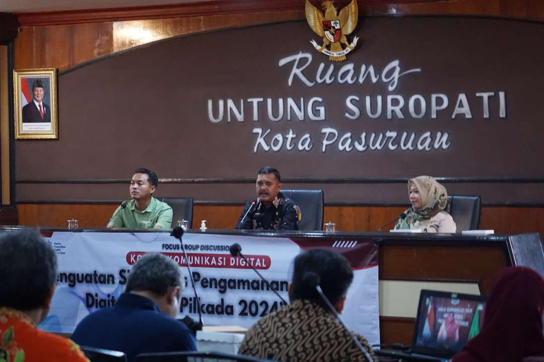 Kota Pasuruan menggelar Focus Group Discussion (FGD) Penguatan Sinergitas Pengamanan Ruang Digital pada Kamis, 21 November 2024.(Foto: Istimewa)