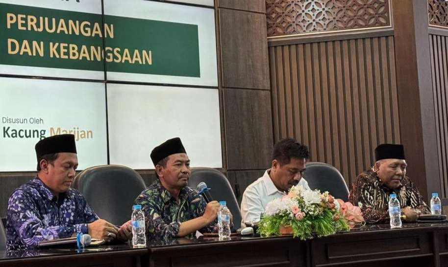 Sarasehan Kebangsaan dengan tema Refleksi dan Aktualisasi Spirit Sepuluh Nopember pada Selasa, 19 Nopember 2024 bertempat di Aula Gedung Pascasarjana Institut Teknologi Sepuluh Nopember Surabaya (ITS). (Foto: nu for ngopibareng.id)